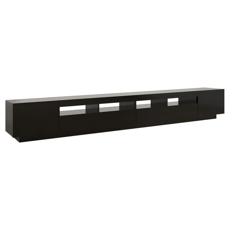 Tv-meubel met LED-verlichting 300x35x40 cm zwart MeubelReus