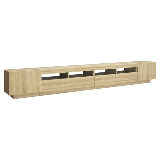 Tv-meubel met LED-verlichting 300x35x40 cm sonoma eikenkleurig MeubelReus