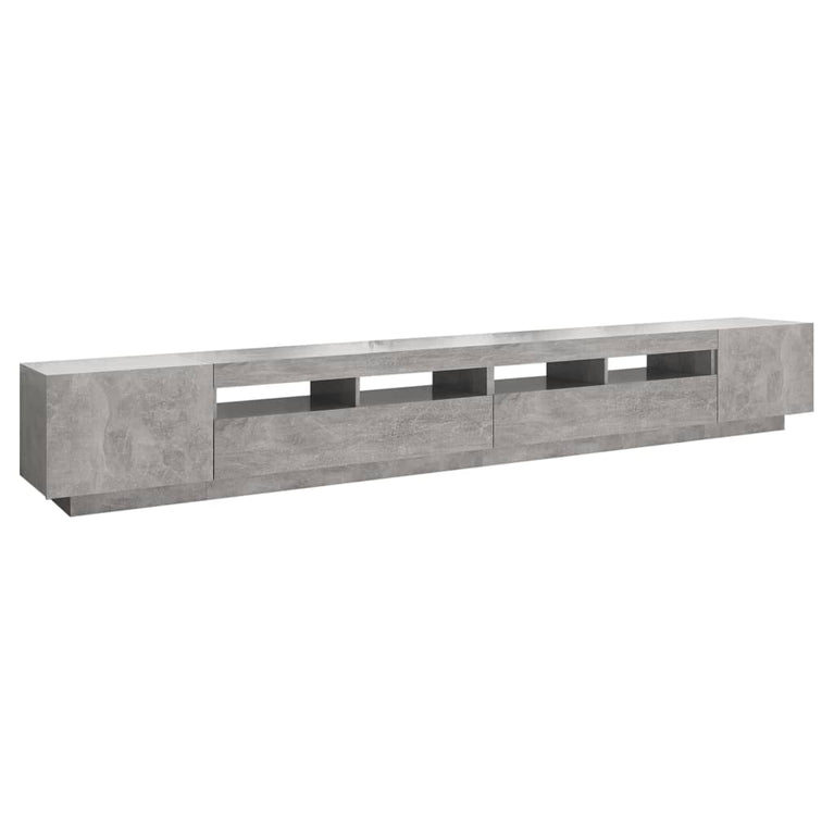Tv-meubel met LED-verlichting 300x35x40 cm betongrijs MeubelReus