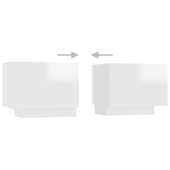 Tv-meubel met LED-verlichting 300x35x40 cm hoogglans wit MeubelReus