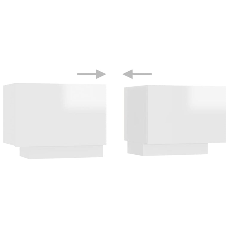 Tv-meubel met LED-verlichting 300x35x40 cm hoogglans wit MeubelReus