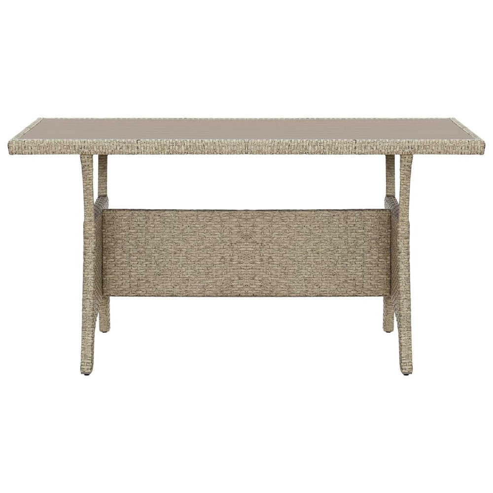 Tuintafel 120x70x66 cm poly rattan grijs MeubelReus