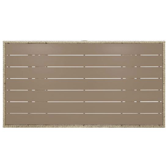 Tuintafel 120x70x66 cm poly rattan grijs MeubelReus