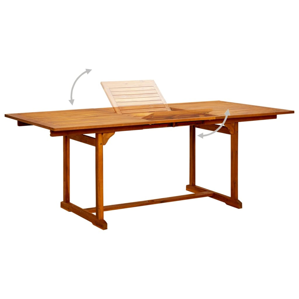Tuintafel (150-200)x100x75 cm massief acaciahout MeubelReus