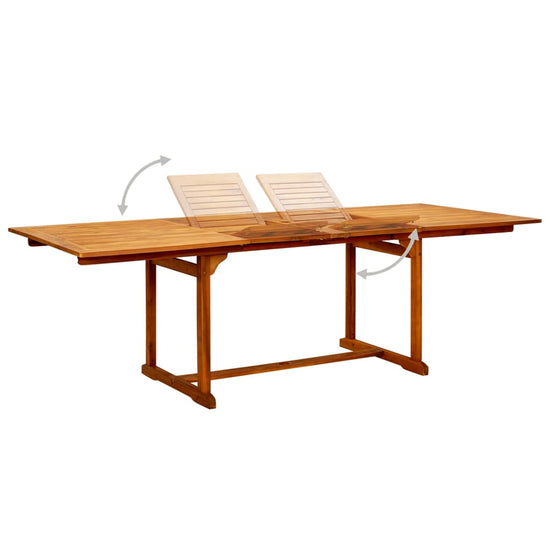 Tuintafel (160-240)x100x75 cm massief acaciahout MeubelReus