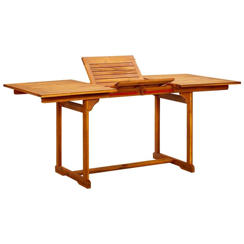 Tuintafel (120-170)x80x75 cm massief acaciahout MeubelReus