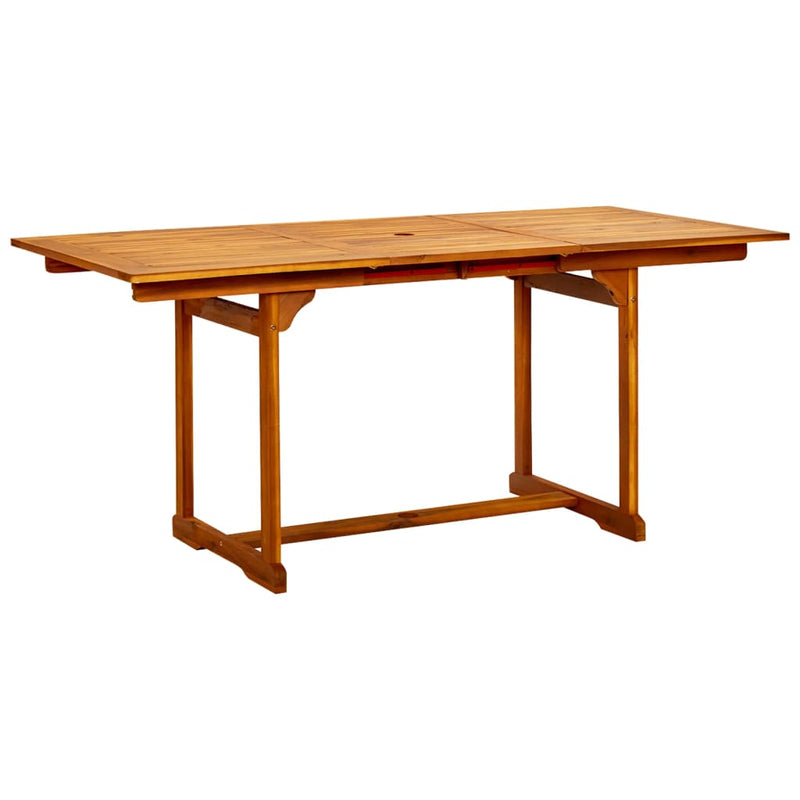 Tuintafel (120-170)x80x75 cm massief acaciahout MeubelReus