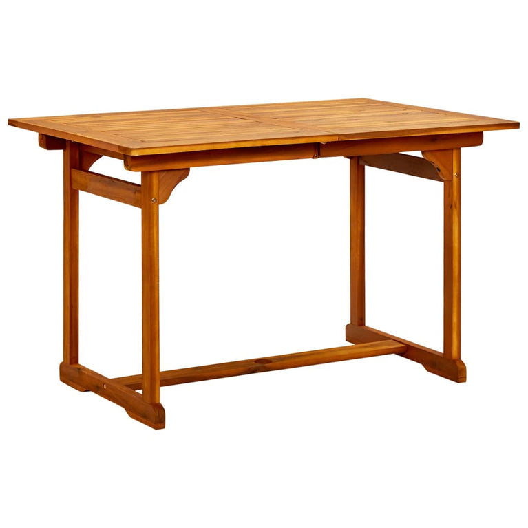 Tuintafel (120-170)x80x75 cm massief acaciahout MeubelReus