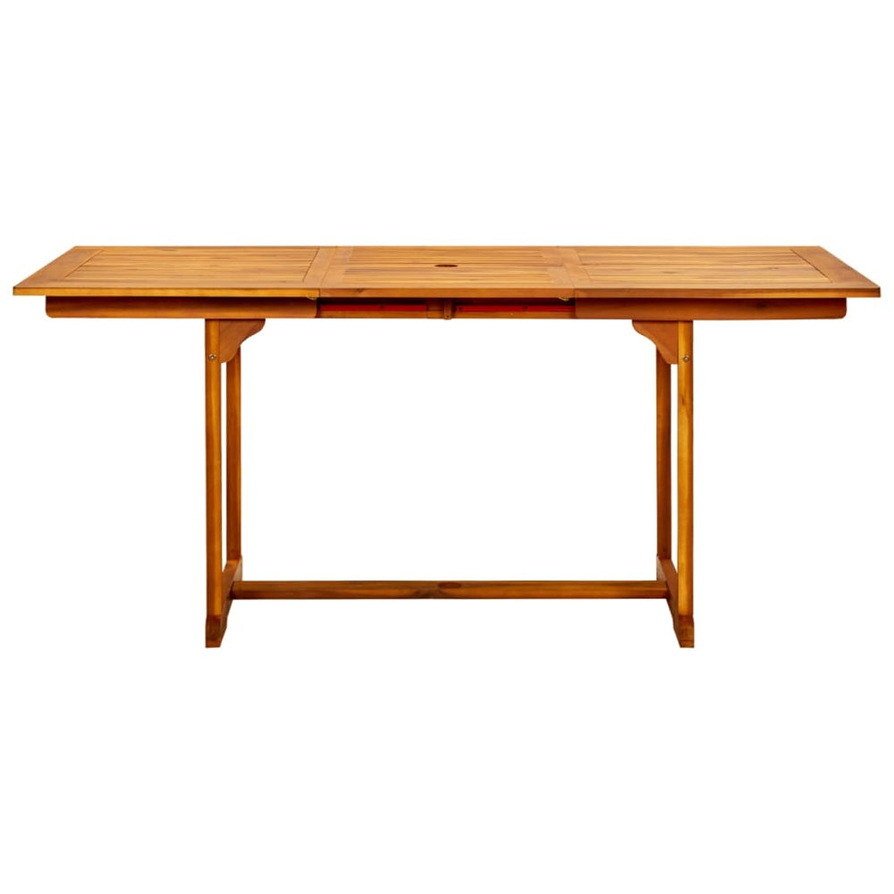 Tuintafel (120-170)x80x75 cm massief acaciahout MeubelReus