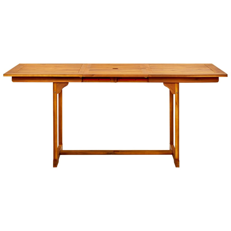 Tuintafel (120-170)x80x75 cm massief acaciahout MeubelReus