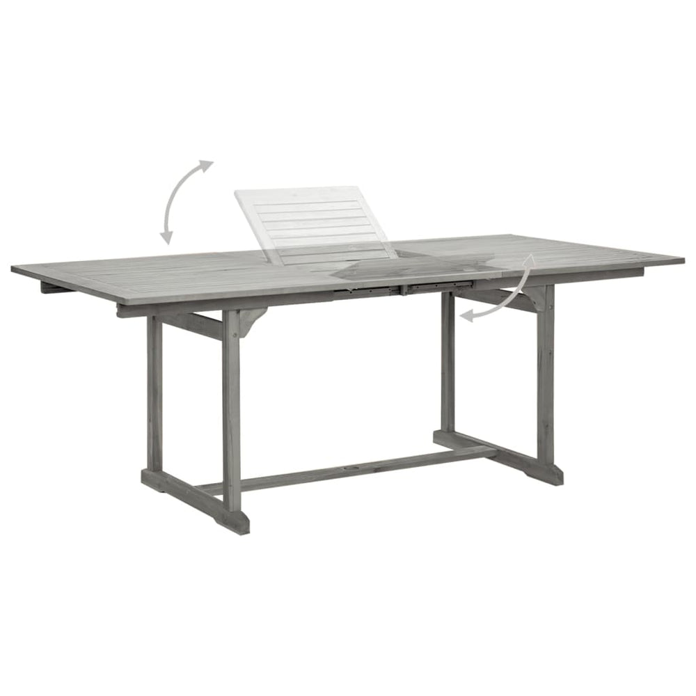 Tuintafel (150-200)x100x75 cm massief acaciahout MeubelReus