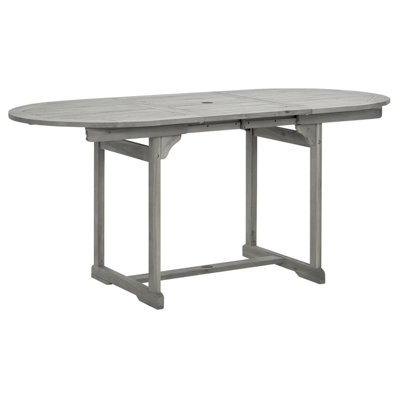Tuintafel (120-170)x80x75 cm massief acaciahout MeubelReus