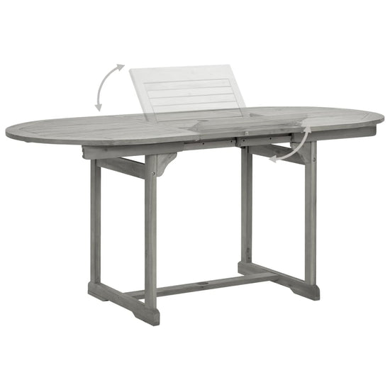 Tuintafel (120-170)x80x75 cm massief acaciahout MeubelReus
