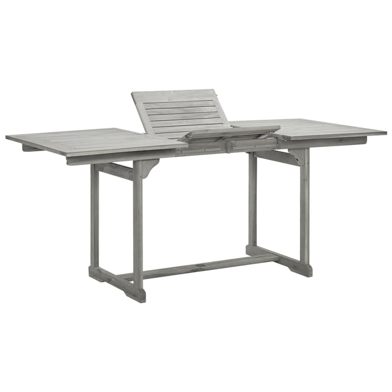 Tuintafel (120-170)x80x75 cm massief acaciahout MeubelReus
