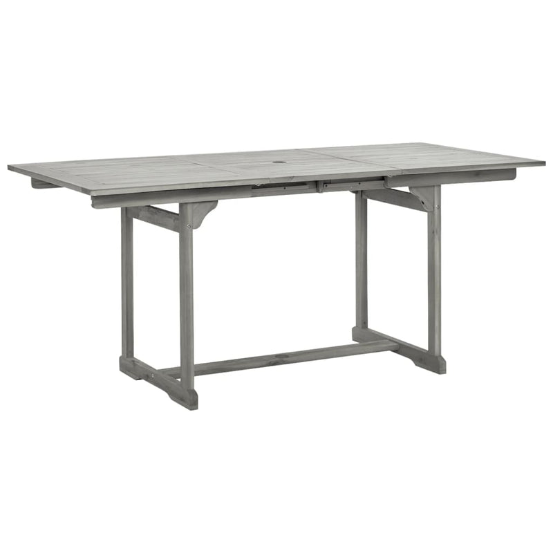 Tuintafel (120-170)x80x75 cm massief acaciahout MeubelReus