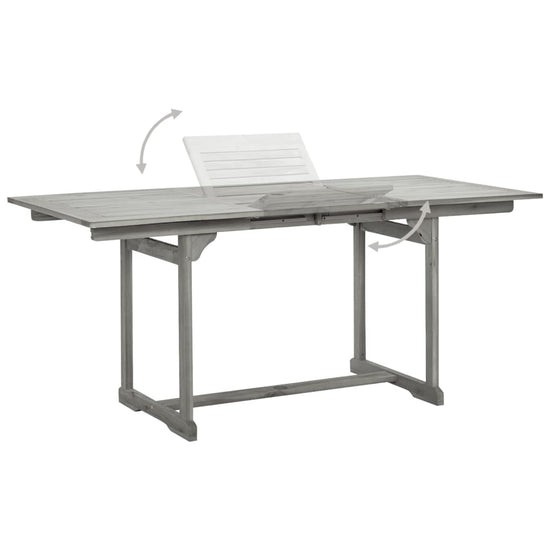 Tuintafel (120-170)x80x75 cm massief acaciahout MeubelReus