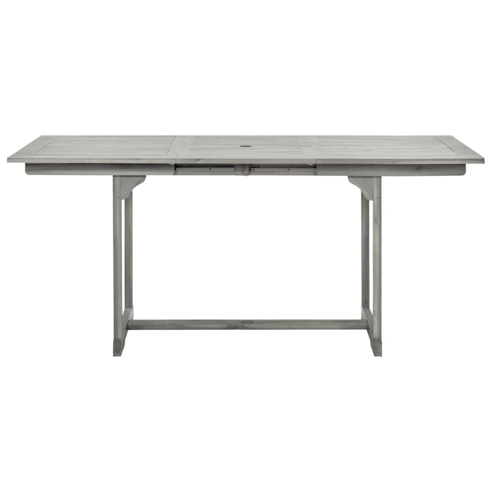 Tuintafel (120-170)x80x75 cm massief acaciahout MeubelReus