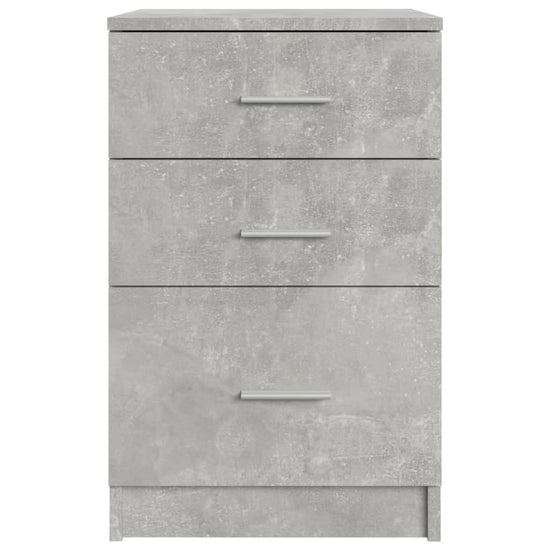 Nachtkastje 40x40x63 cm bewerkt hout betongrijs MeubelReus