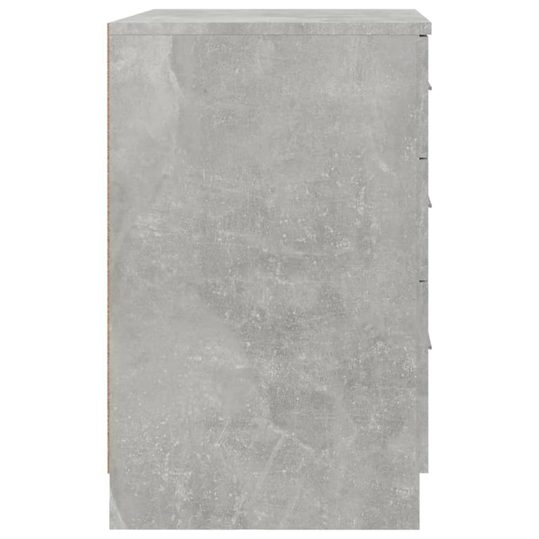 Nachtkastje 40x40x63 cm bewerkt hout betongrijs MeubelReus
