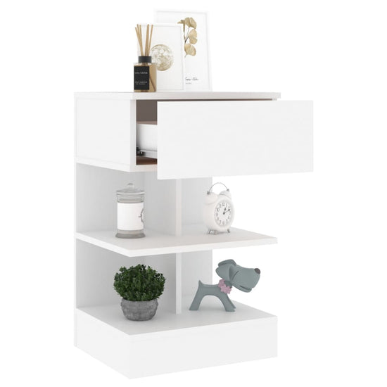 Nachtkastjes 2 st 40x35x65 cm bewerkt hout wit MeubelReus