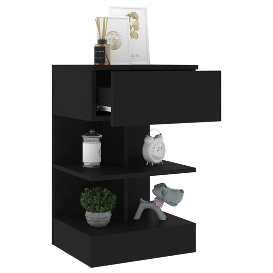Nachtkastjes 2 st 40x35x65 cm spaanplaat zwart MeubelReus