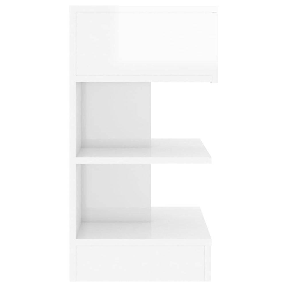 Nachtkastjes 2 st 40x35x65 cm spaanplaat hoogglans wit MeubelReus