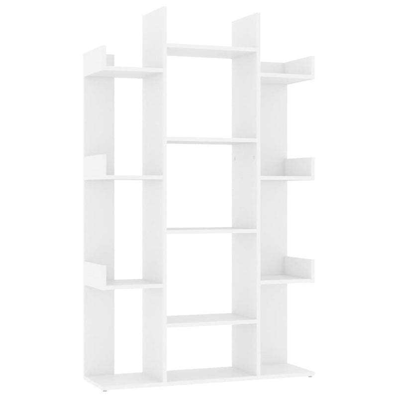 Boekenkast 86x25,5x140 cm bewerkt hout wit MeubelReus
