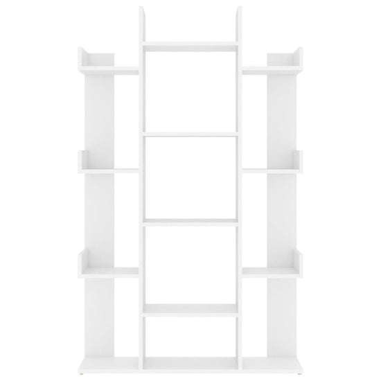 Boekenkast 86x25,5x140 cm bewerkt hout wit MeubelReus