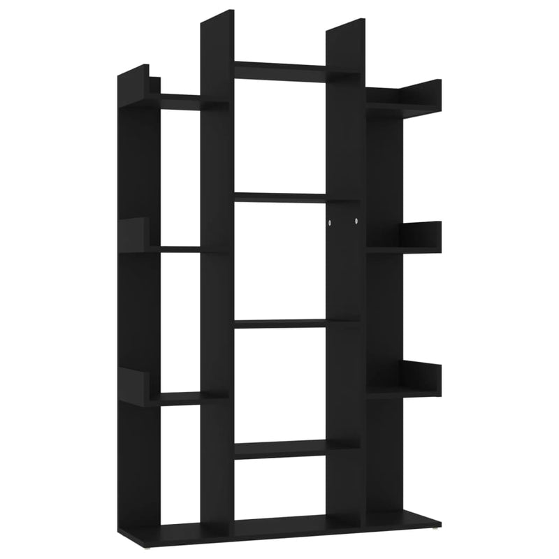Boekenkast 86x25,5x140 cm spaanplaat zwart