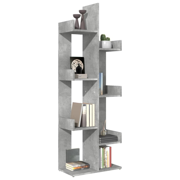 Boekenkast 48x25,5x140 cm spaanplaat betongrijs