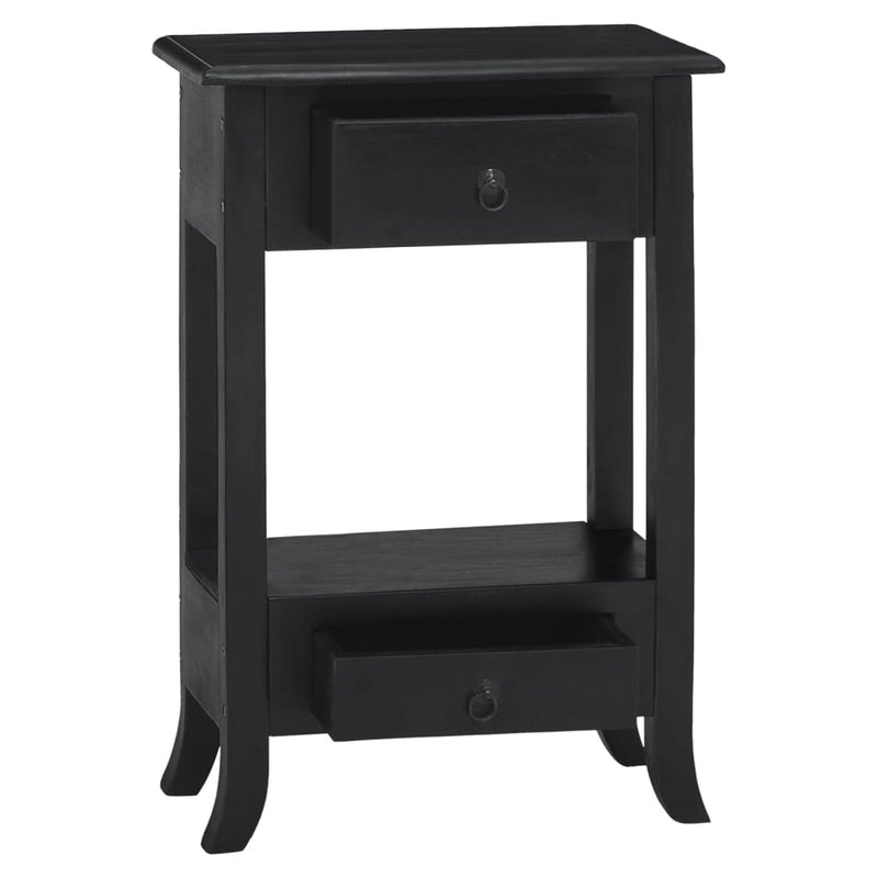 Wandtafel met lades 50x30x75 cm massief mahoniehout zwart MeubelReus