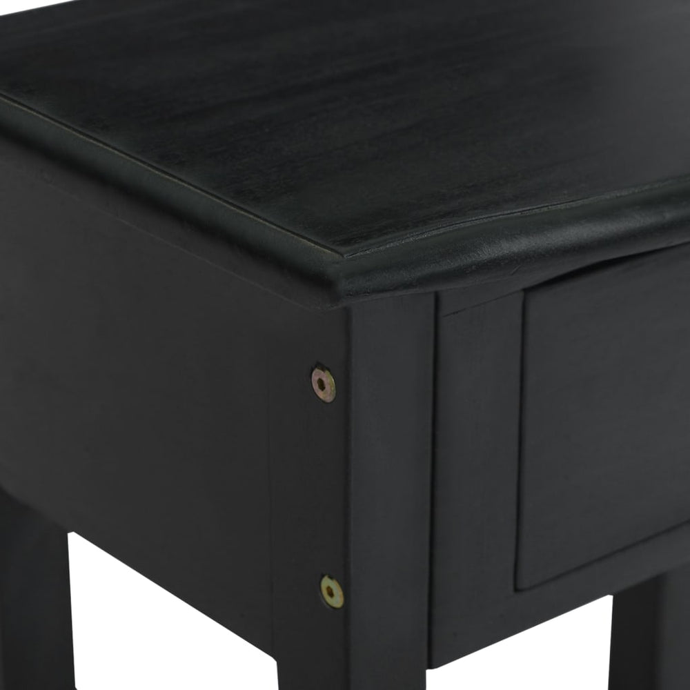 Wandtafel met lades 50x30x75 cm massief mahoniehout zwart MeubelReus