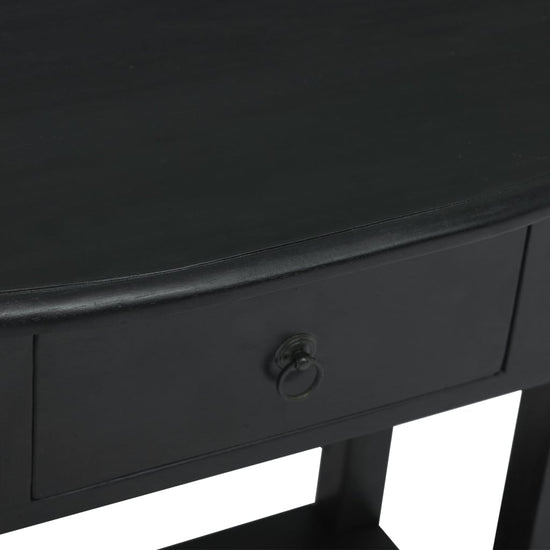 Wandtafel met lades 50x30x75 cm massief mahoniehout zwart MeubelReus