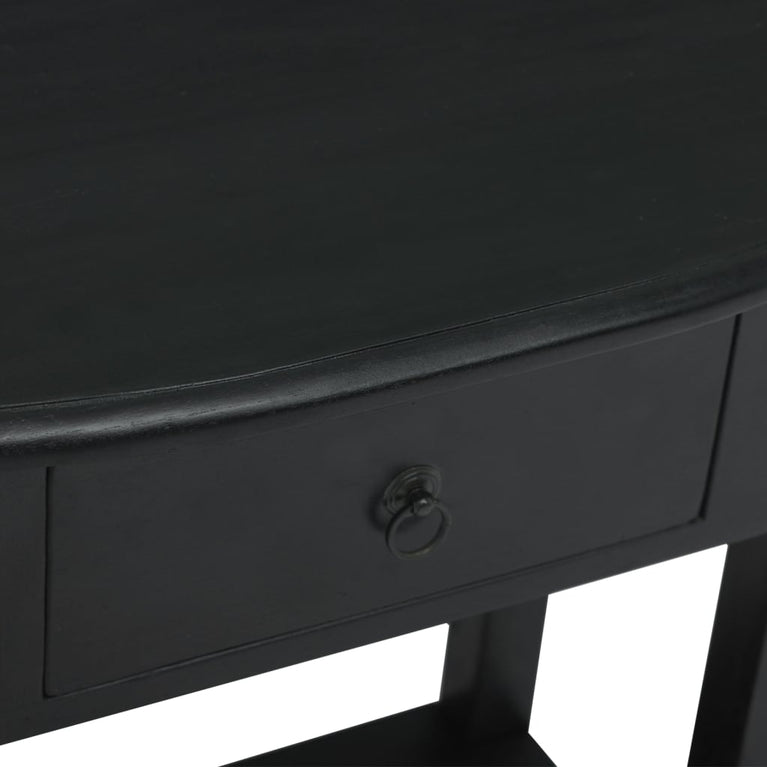 Wandtafel met lades 50x30x75 cm massief mahoniehout zwart MeubelReus