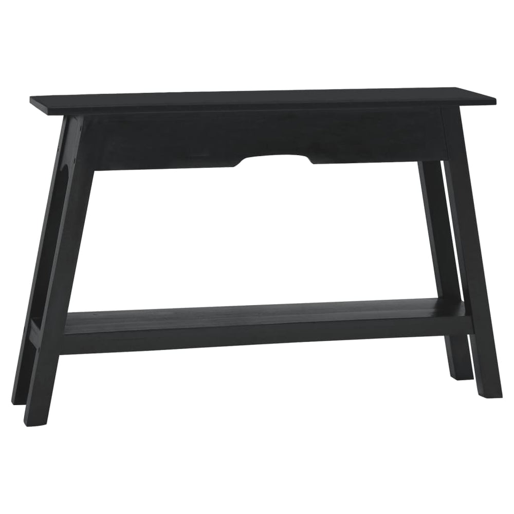 Wandtafel 110x30x75 cm massief mahoniehout zwart MeubelReus