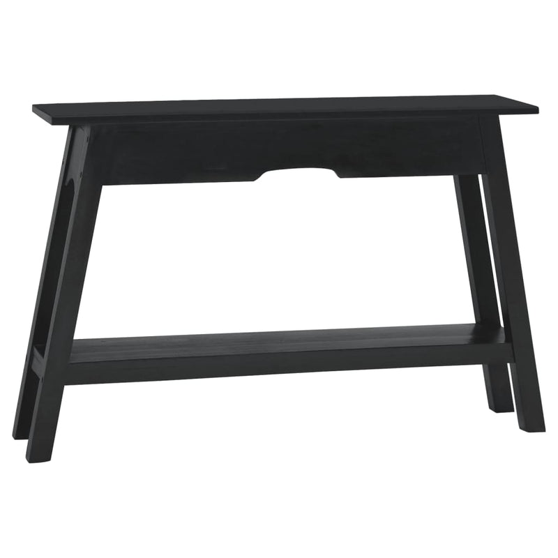Wandtafel 110x30x75 cm massief mahoniehout zwart MeubelReus