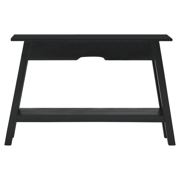 Wandtafel 110x30x75 cm massief mahoniehout zwart MeubelReus