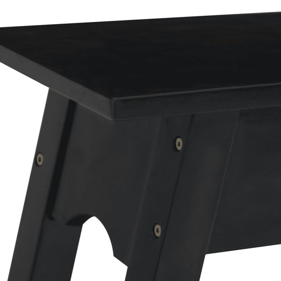 Wandtafel 110x30x75 cm massief mahoniehout zwart MeubelReus