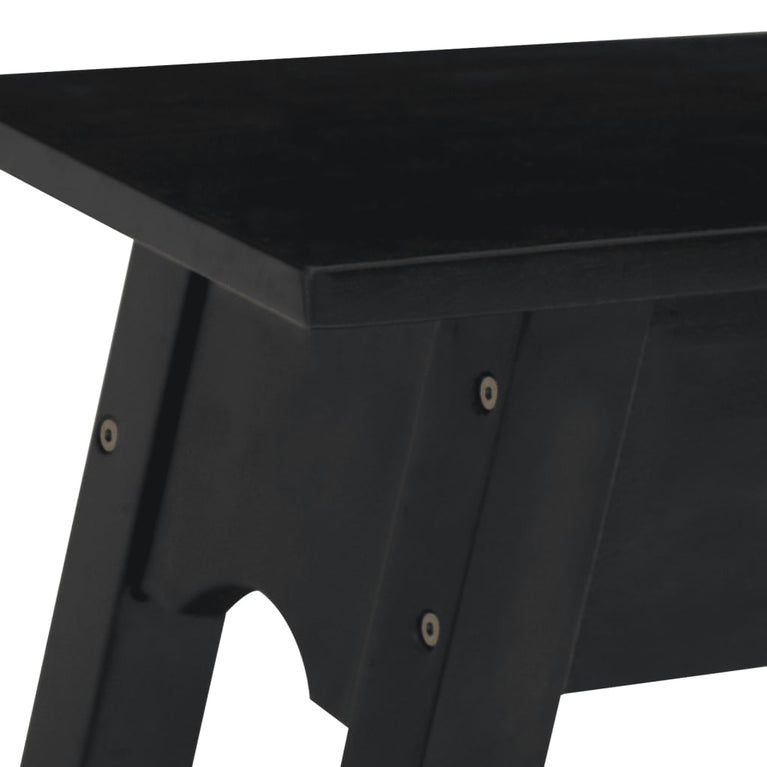 Wandtafel 110x30x75 cm massief mahoniehout zwart MeubelReus