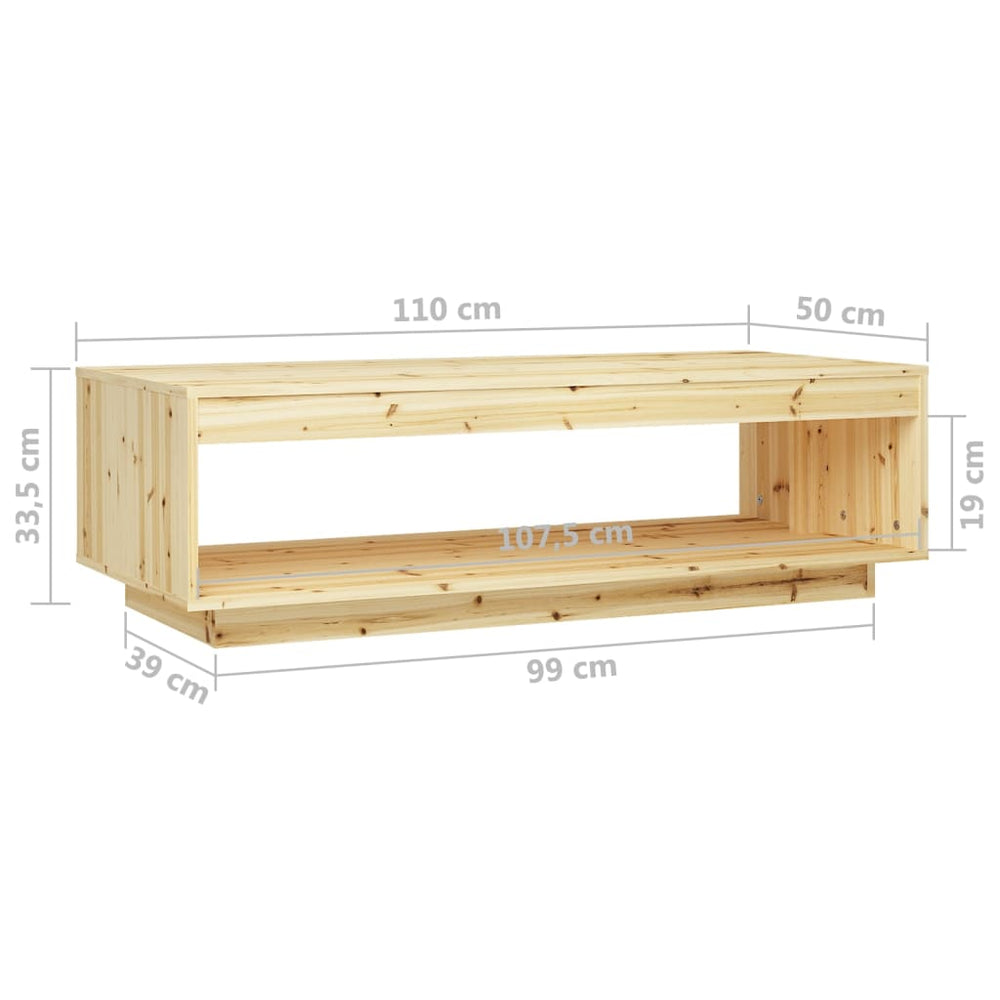 Salontafel 110x50x33,5 cm massief vurenhout MeubelReus
