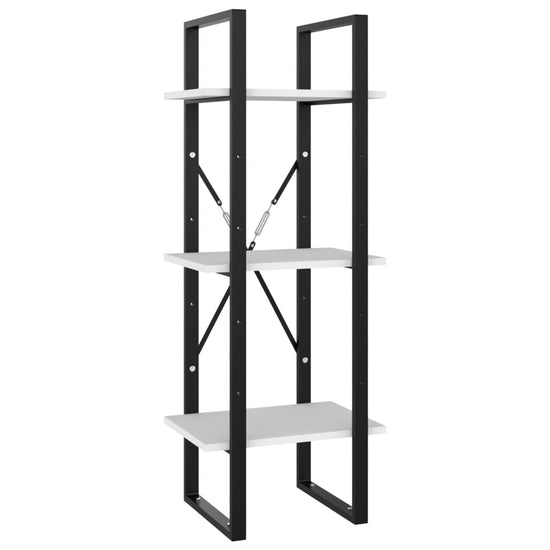 Boekenkast met 5 schappen 40x30x175 cm bewerkt hout wit MeubelReus