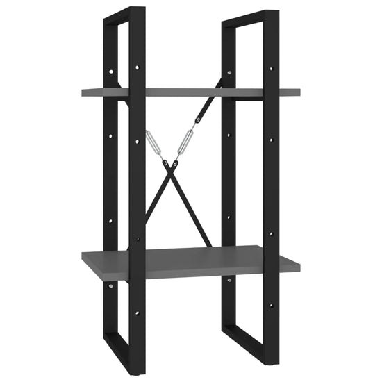 Boekenkast met 5 schappen 40x30x175 cm bewerkt hout grijs MeubelReus