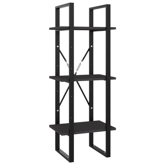 Boekenkast met 5 schappen 40x30x175 cm bewerkt hout grijs MeubelReus
