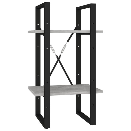 Boekenkast met 5 schappen 40x30x175 cm bewerkt hout betongrijs MeubelReus