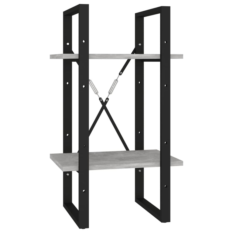 Boekenkast met 5 schappen 40x30x175 cm bewerkt hout betongrijs MeubelReus
