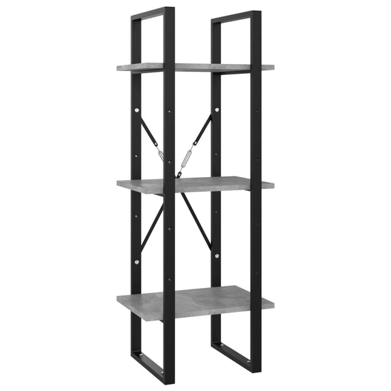 Boekenkast met 5 schappen 40x30x175 cm bewerkt hout betongrijs MeubelReus