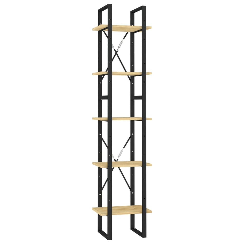 Boekenkast met 5 schappen 40x30x175 cm massief grenenhout MeubelReus