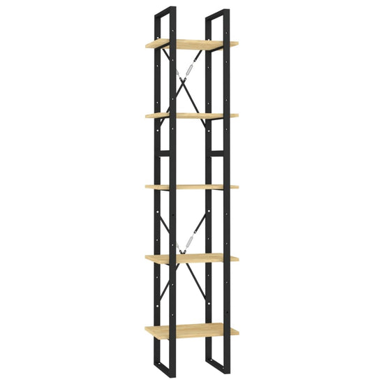 Boekenkast met 5 schappen 40x30x175 cm massief grenenhout MeubelReus