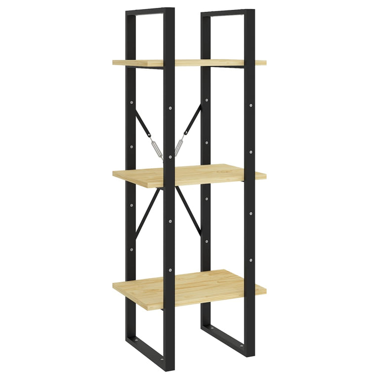 Boekenkast met 5 schappen 40x30x175 cm massief grenenhout MeubelReus