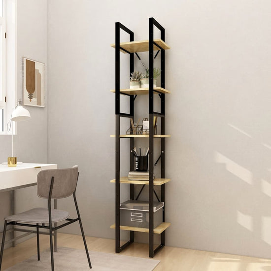 Boekenkast met 5 schappen 40x30x175 cm massief grenenhout MeubelReus